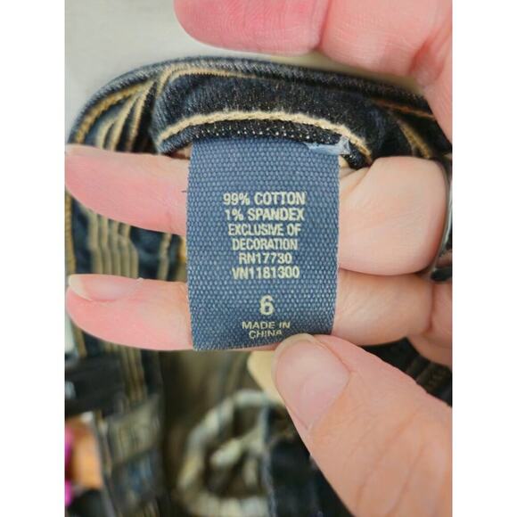 Y2K Style Converse One Star Black Denim Skirt Size 6 Small - Picture 7 of 9